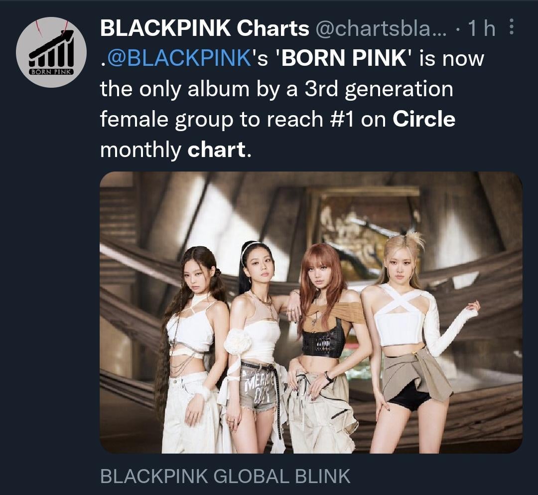221006 Born Pink top Circle Monthly Album Chart PTKOREA