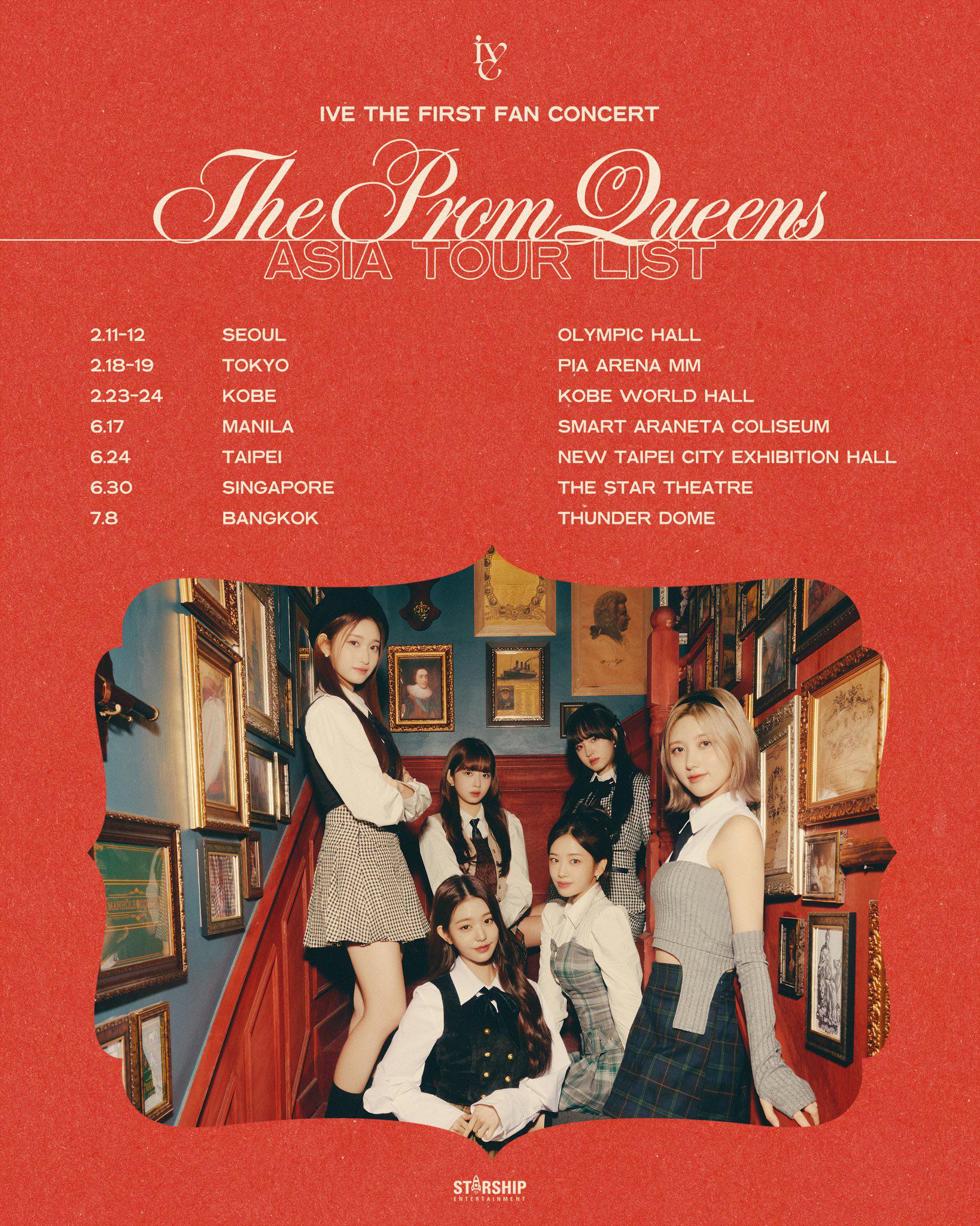IVE - Asia Tour : The Prom Queens (Tour Schedule Poster) - PTKOREA