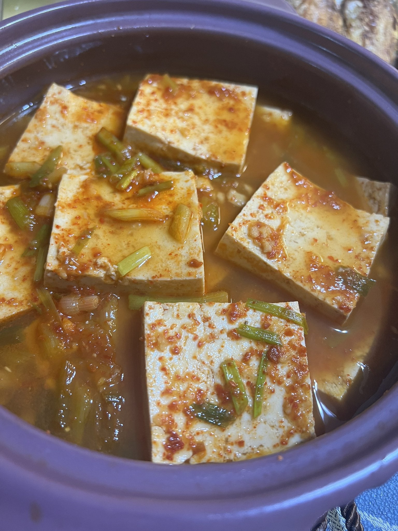 231008 Baekhyun Twitter Update Mom’s tofu stew! When I took the