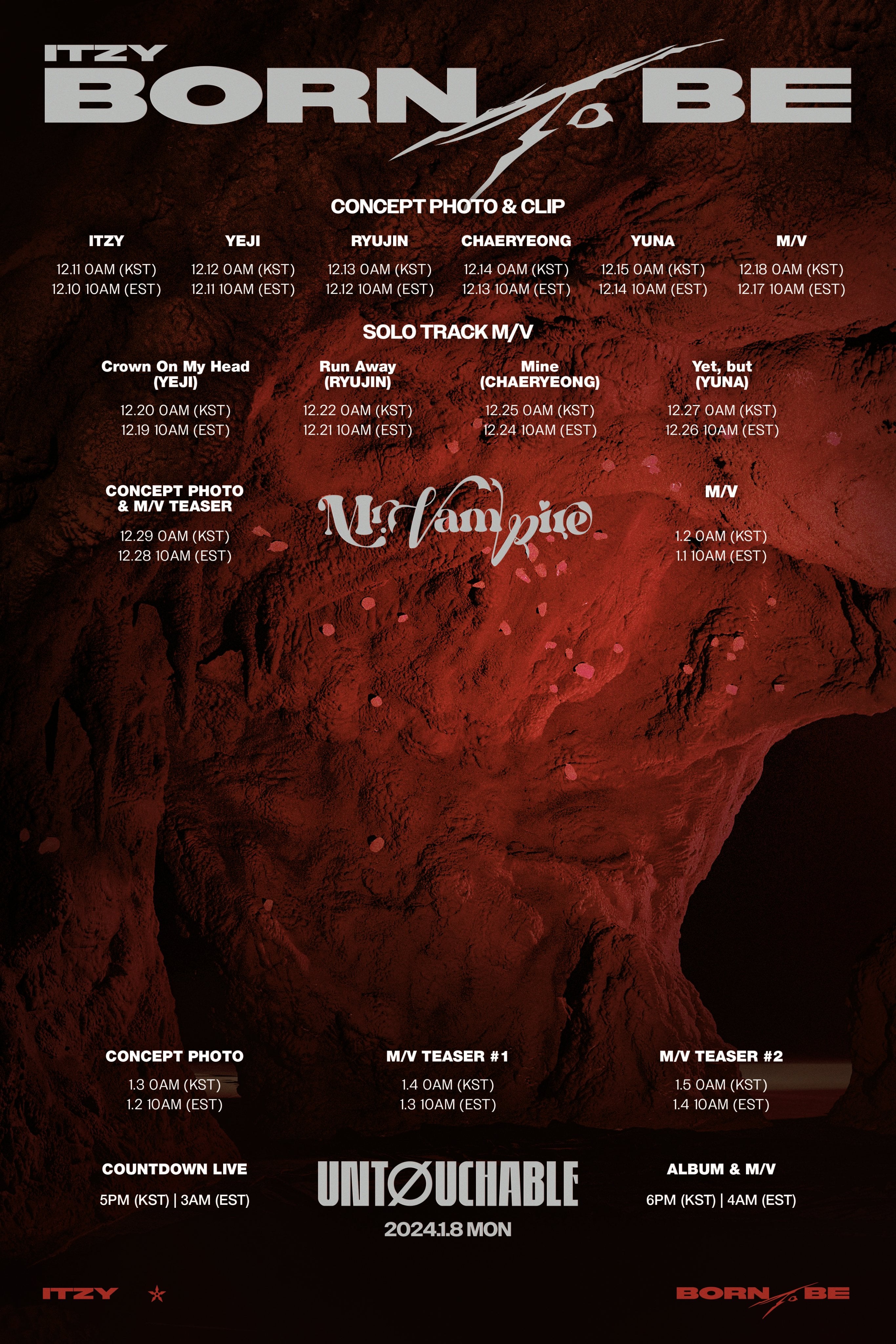 ITZY The 2nd Album BORN TO BE (Promotion Schedule) PTKOREA